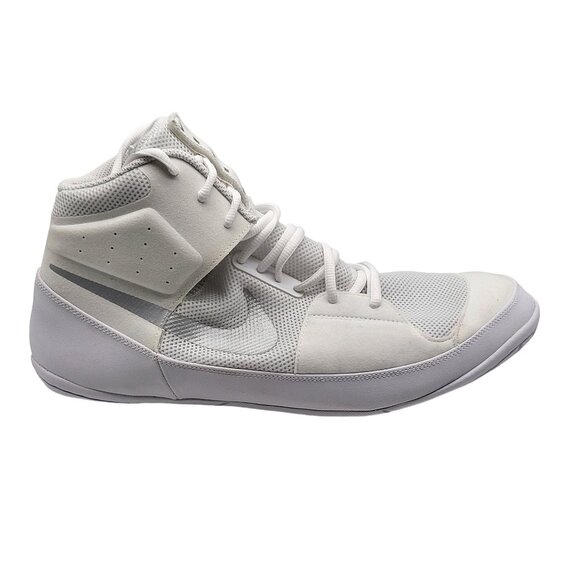 Nike Fury Boxing ‎ Shoes Size 15 White Grey High Top AO2416 102 - Picture 1 of 10